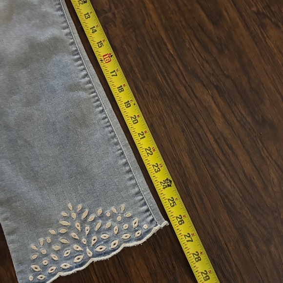 Democracy Gray Flare Jeans with Lace Detail - Picture 9 of 9